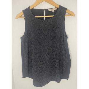 LOFT Mixed Texture Sleeveless Top Women's Small Petite NWT